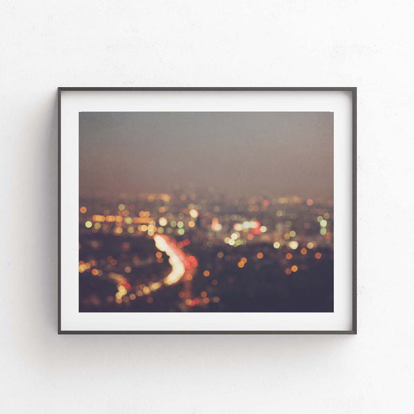 Framed print of LA at night