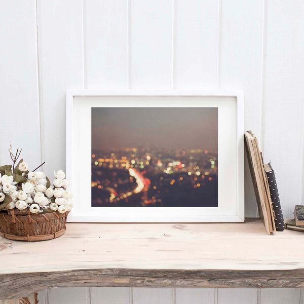 Bokeh cityscape of Los Angeles