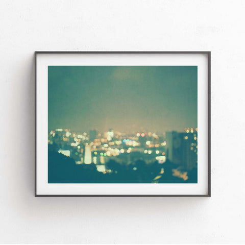 Hollywood at Night Framed Photograph