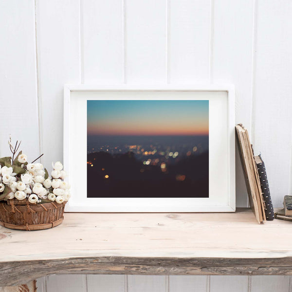 LA bokeh sunset photo.