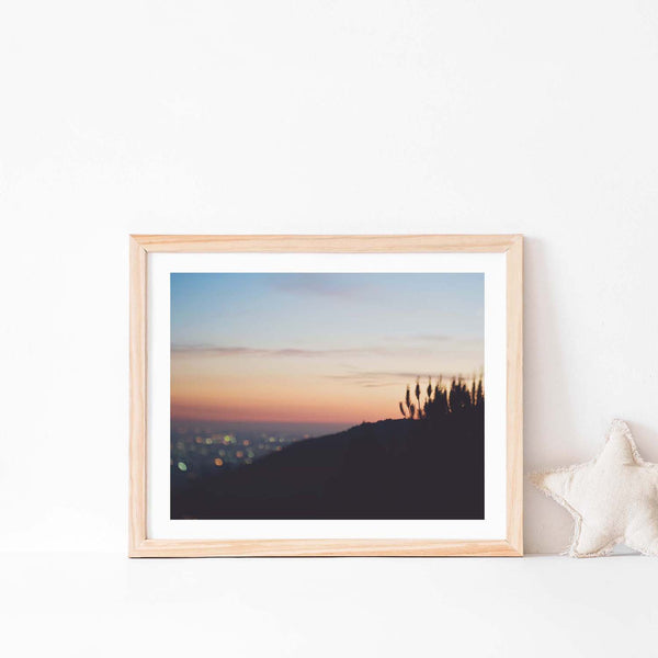 LA Nursery photo with a dreamy sunset.