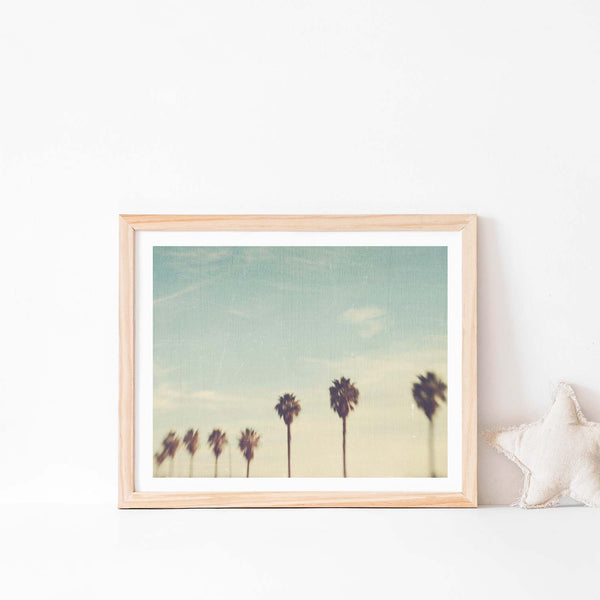 Framed palm tree nursery print