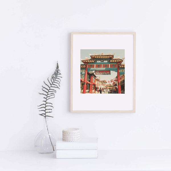 Framed photo of LA's Chinatown