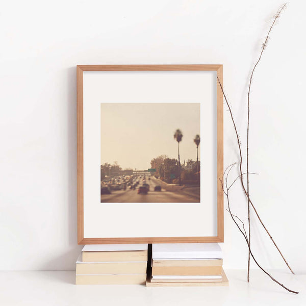 Framed LA Freeway photograph